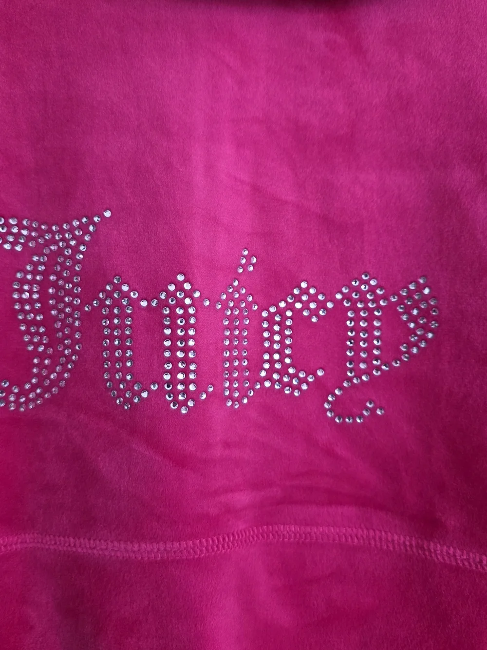 Juicy Couture Vixen Pink Velour Zip Hoodie & Jogger Pants XL. Y2K, Bling